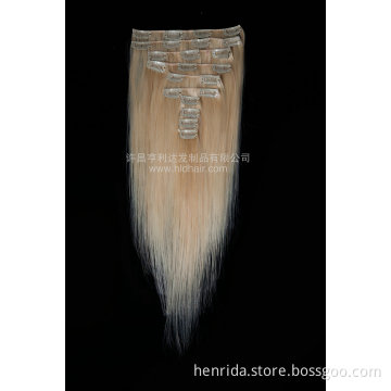 Blond Color Single Piece Clip on Hair Extension